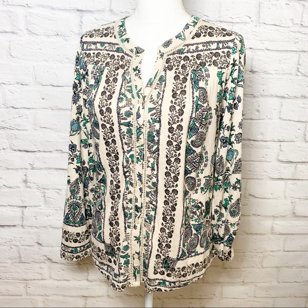 NWT Womens Style & Co floral & paisley pattern top